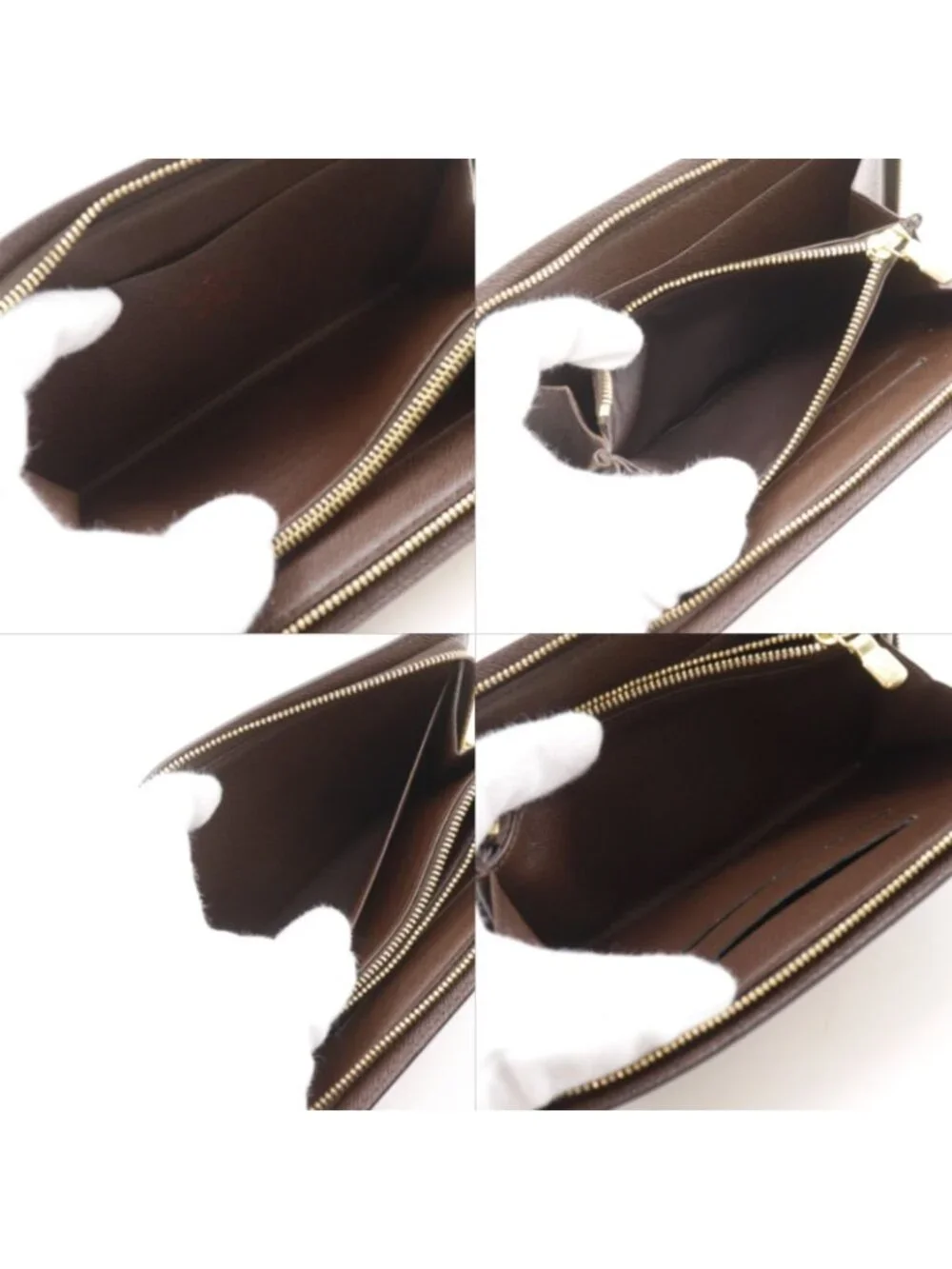 Louis Vuitton Porte-Monnaie Zip Around Damier Canvas Brown